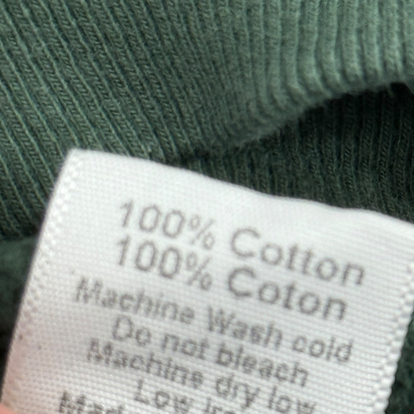 Clare V Womens OUI Cotton Pullover Crewneck Sweatshirt Green Size Medium - Picture 8 of 8